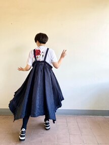 noir kei ninomiya21SSキルティングスカートシャツワンピース