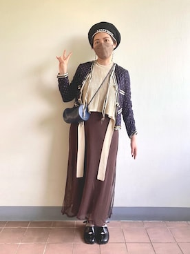 「Building Block（ビルディングブロック）のアイテム（バッグ）」を使った、YIWENさん（レディース・165cm）の春コーディネート