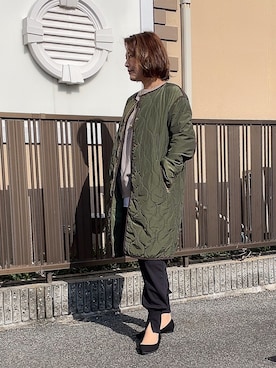 「MACPHEE（マカフィー）のアイテム（ジャケット/アウター）」を使った、yasue_ohanaさん（レディース・160cm）の冬コーディネート