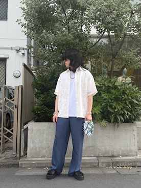 「レイヤードstyle」｜kyoさん（メンズ・168cm）の夏コーディネート