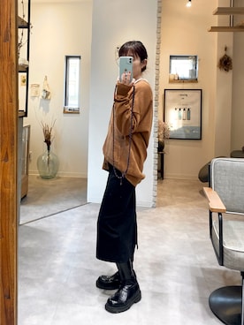 「feepur（フェピュール）のアイテム（ワンピース/ドレス）」を使った、ミキティさん（レディース・156cm）の秋コーディネート