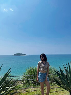 「基础款」｜「アイテム（パンツ）」を使った、Jasmine さん（レディース・170cm）の秋コーディネート