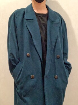 「GIVENCHY（ジバンシイ）のアイテム（ピーコート）」を使った、SOさん（メンズ・173cm）の冬コーディネート