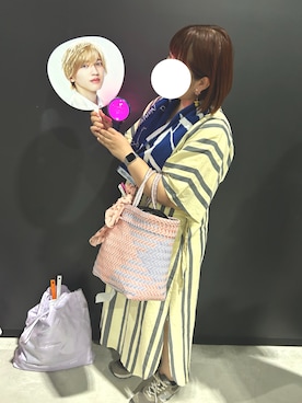 「NANO universe（ナノユニバース）のアイテム（ワンピース/ドレス）」を使った、m a さん（レディース・161cm）の夏コーディネート