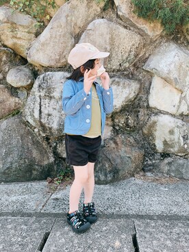 「green label relaxing（グリーンレーベルリラクシング）のアイテム（ジャケット/アウター）」を使った、aooiさん（キッズ・110cm）の春コーディネート