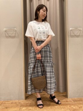 「Miffy（ ミッフィー）のアイテム」を使った、hashiさん（レディース・163cm）の夏コーディネート