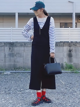 「ごきげんウィーク」｜「アイテム（ジャンパースカート）」を使った、舞妓さん（レディース・160cm）の春コーディネート