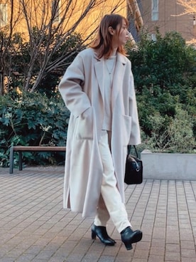 「リエディ(Re:EDIT)」｜「アイテム（チェスターコート）」を使った、舞妓さん（レディース・160cm）の冬コーディネート