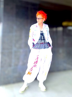 「アイテム（ピアス（片耳用））」を使った、バカムスコ翔さん（メンズ・165cm）の秋コーディネート