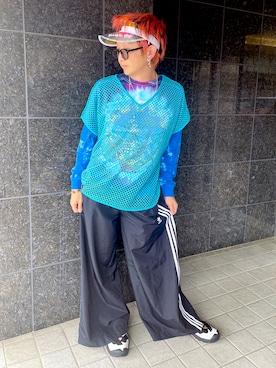 「アイテム（ベスト）」を使った、バカムスコ翔さん（メンズ・165cm）の秋コーディネート