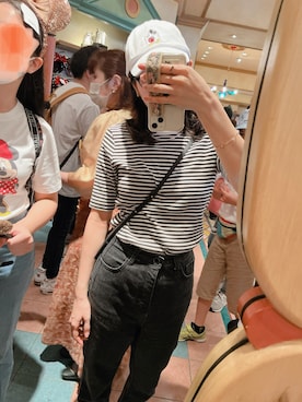 「韓国好きな人と繋がりたい」｜「アイテム（帽子）」を使った、miihooさん（レディース・162cm）の春コーディネート