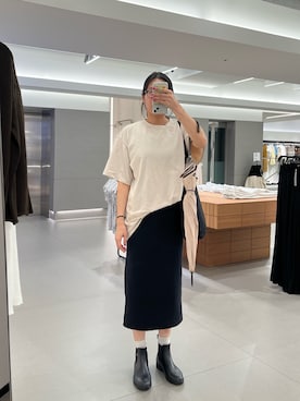 「アイテム（レインシューズ）」を使った、miihooさん（レディース・162cm）の夏コーディネート