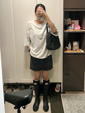 「アイテム（レインシューズ）」を使った、miihooさん（レディース・162cm）の夏コーディネート