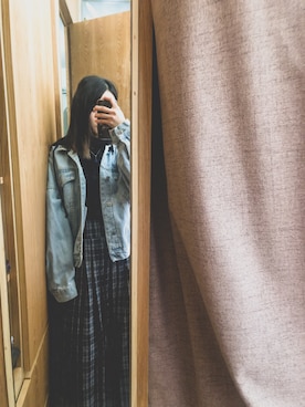 「UNKNOWN.（アンノウン）のアイテム（ジャケット/アウター）」を使った、pizzaさん（レディース・158cm）の秋コーディネート