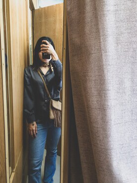 「UNKNOWN.（アンノウン）のアイテム（パンツ）」を使った、pizzaさん（レディース・158cm）の秋コーディネート