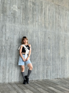 「アイテム（その他トップス）」を使った、pizzaさん（レディース・158cm・20代）の夏コーディネート