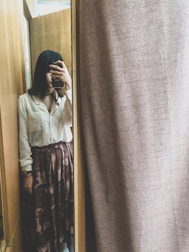 「UNKNOWN.（アンノウン）のアイテム（トップス）」を使った、pizzaさん（レディース・158cm）の秋コーディネート