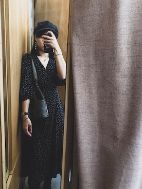 「UNKNOWN.（アンノウン）のアイテム（帽子）」を使った、pizzaさん（レディース・158cm）の秋コーディネート