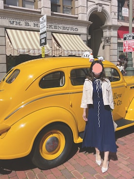「ユニバ」｜「アイテム（その他アウター）」を使った、🌙さん（レディース・157cm）の春コーディネート