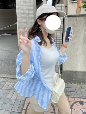 「Orobianco（オロビアンコ）のアイテム（腕時計）」を使った、🌙さん（レディース・157cm）の夏コーディネート
