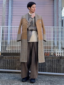 ★美品★ジュンヤワタナベマン　リネン混　ダンガリーチェスターコート 56384434_8_d_215.jpg