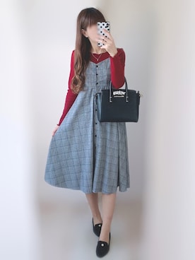 「スカラップ」｜「アイテム（パンプス）」を使った、𝕐𝕦𝕜𝕚◡̈*♡さん（レディース・160cm）の秋コーディネート