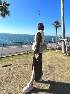 「ショッピング」｜「アイテム（ジャケット/アウター）」を使った、sayakaさん（レディース・158cm）の秋コーディネート