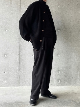 「センタープレスパンツ」｜「アイテム（その他シューズ）」を使った、reposukeさん（メンズ・173cm）の秋コーディネート