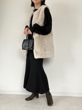 「TODAYFUL（トゥデイフル）のアイテム」を使った、maiko さん（骨格ウェーブ・レディース・159cm）の冬コーディネート