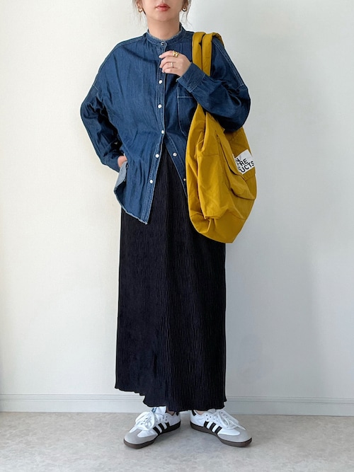 セール】【WEB限定/別注】 バンドカラー オーバーサイズ デニム