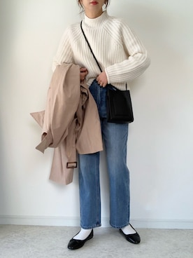 「reca（レカ）のアイテム（ジャケット/アウター）」を使った、maiko さん（レディース・159cm）の冬コーディネート
