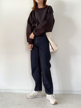 「ペグトップハイライズジーンズ」｜maiko さん（レディース・159cm）の秋コーディネート