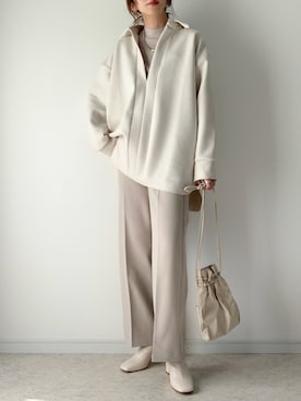 「リエディ」｜「アイテム（アクセサリー）」を使った、maiko さん（レディース・159cm）の冬コーディネート