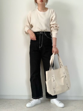 「U-DOT（ユードット）のアイテム」を使った、maiko さん（レディース・159cm）の春コーディネート