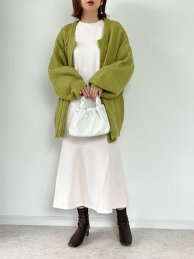 「apres jour mignon（アプレジュールミニョン）のアイテム（ワンピース/ドレス）」を使った、maiko さん（レディース・159cm）の秋コーディネート