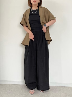 「abaskdesign（アバスクデザイン）のアイテム」を使った、maiko さん（レディース・159cm）の夏コーディネート