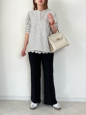 「GLOBAL WORK（グローバルワーク）のアイテム（トップス）」を使った、maiko さん（レディース・159cm）の春コーディネート