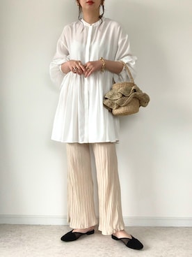 「リエディ」｜「アイテム（アクセサリー）」を使った、maiko さん（レディース・159cm）の春コーディネート