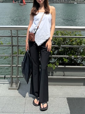 「アイテム（バンダナ/スカーフ）」を使った、eriさん（レディース・165cm）の秋コーディネート