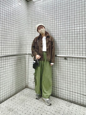 「Samansa Mos2 blue（サマンサモスモスブルー）のアイテム（デニムジャケット）」を使った、ponさん（レディース・163cm）の秋コーディネート