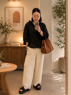 「IL BISONTE（イルビゾンテ）のアイテム」を使った、saoriiiiiさん（レディース・159cm）の夏コーディネート