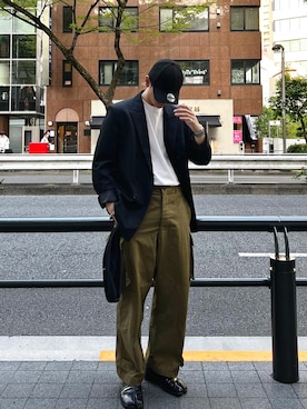 「m47」｜「アイテム（キャップ）」を使った、ShoRaさん（メンズ・181cm）の春コーディネート