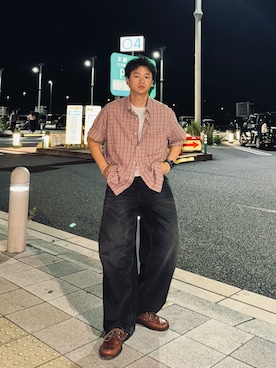 「ZARA（ザラ）のアイテム（パンツ）」を使った、ShoRaさん（メンズ・180cm）の夏コーディネート