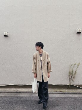 「乱痴気（ランチキ）のアイテム（シューズ）」を使った、mitoさん（メンズ・178cm）の秋コーディネート