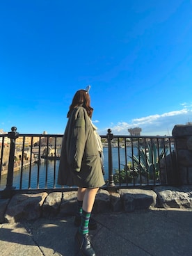 「モンスターパーカー」｜「アイテム（ブーツ）」を使った、TaeRi さん（レディース・165cm）の冬コーディネート