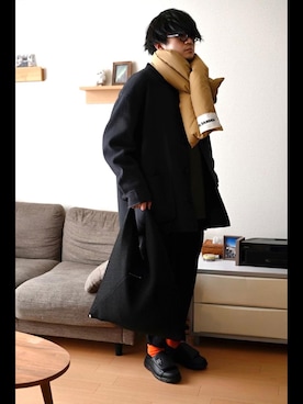 「MoonStar（ムーンスター）のアイテム（スリッポン）」を使った、KIRITANBOさん（メンズ・175cm）の冬コーディネート