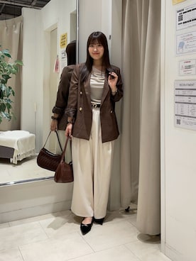 「アイテム（ジャケット/アウター）」を使った、Risaさん（レディース・162cm・20代）の秋コーディネート