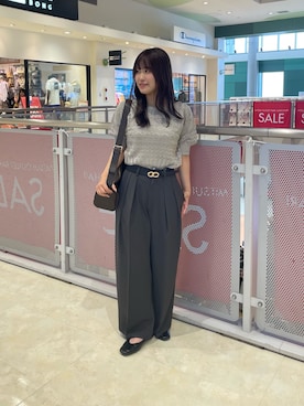 「サマーニット」｜Risaさん（レディース・162cm・20代）の夏コーディネート