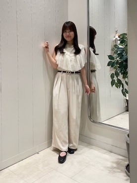 「アイテム（パンツ）」を使った、Risaさん（レディース・162cm）の秋コーディネート
