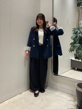 「アイテム（テーラードジャケット）」を使った、Risaさん（レディース・162cm）の秋コーディネート